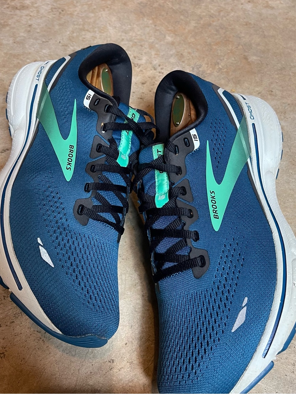2023 Brooks Ghost 15 Aegean Blue Shoes Sneakers 13 D Men 1103931D462